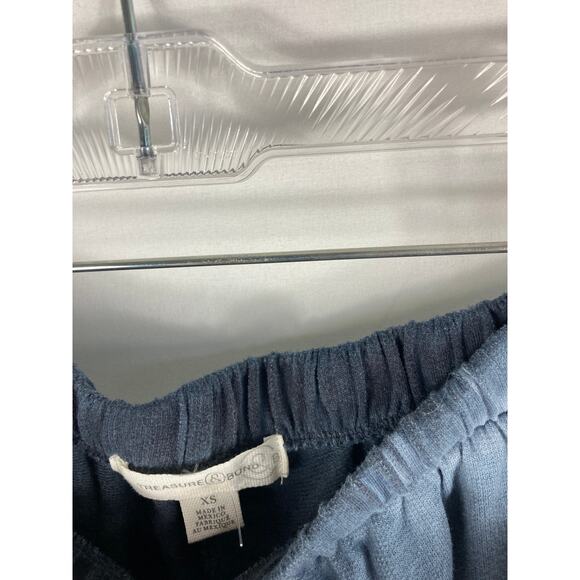 NWT Treasure & Bond Oil Wash Cotton Blend Joggers Blue Size XS - Picture 5 of 7